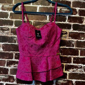 Guess Morgan Brocade Bustier Top